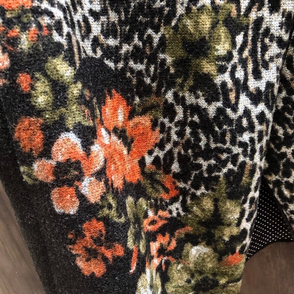 Vintage Leopard/Flower Anis. A Coat Size Medium - Picture 2 of 8